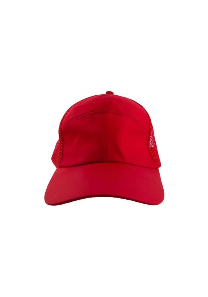 Daiso Red Mesh Cap – Lightweight and Breathable Hat for Outdoors - Image 1